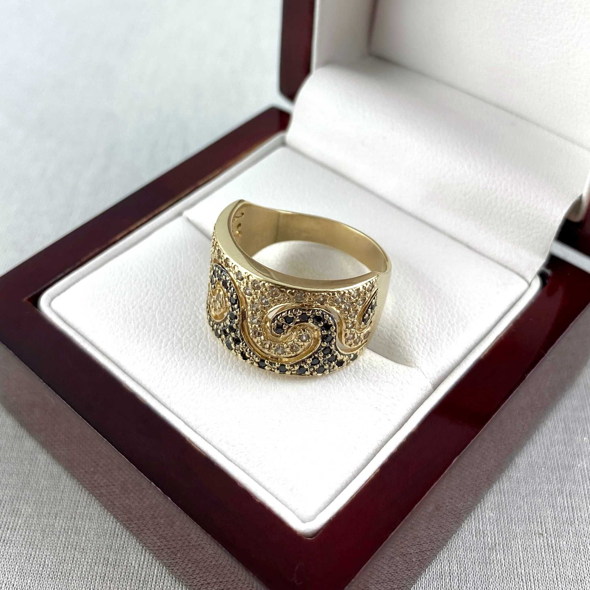 Niesamowity ZŁOTY pierścionek FALA PR. 585 (14K) rozmiar 20