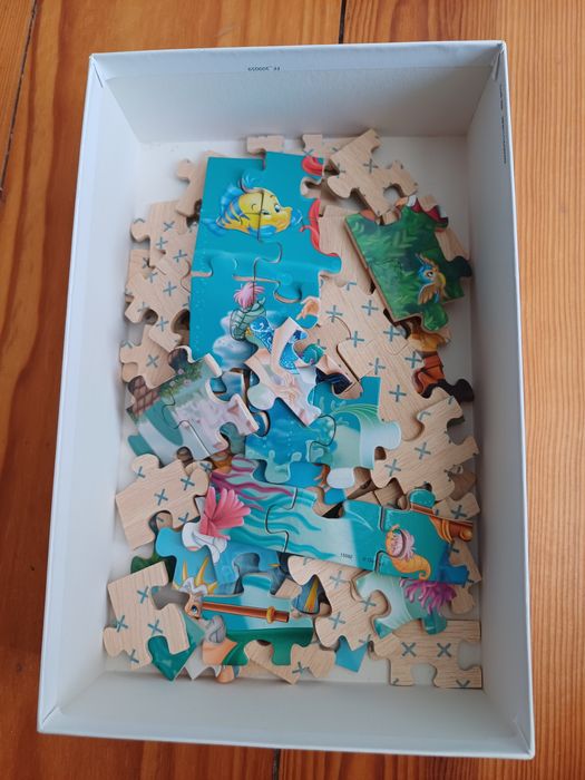 Puzzles de madeira Disney Princess, 50 peças