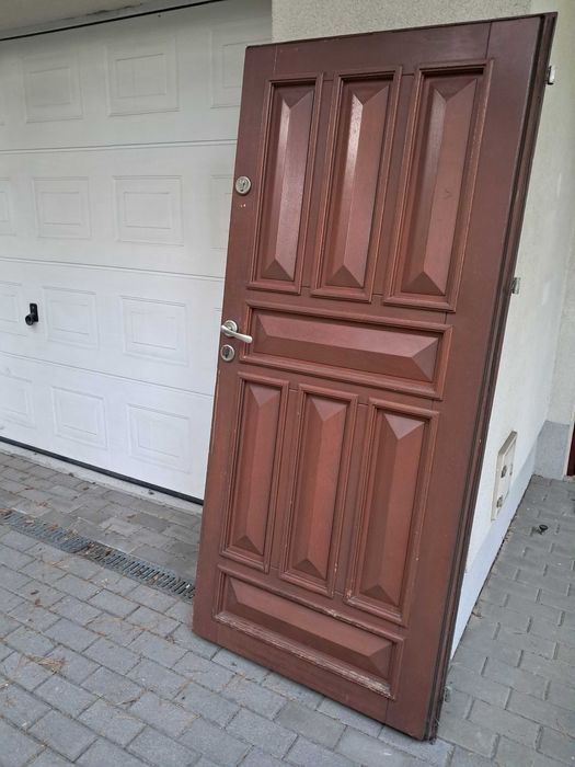 Drewniane skrzydło drzwiowe z demontażu