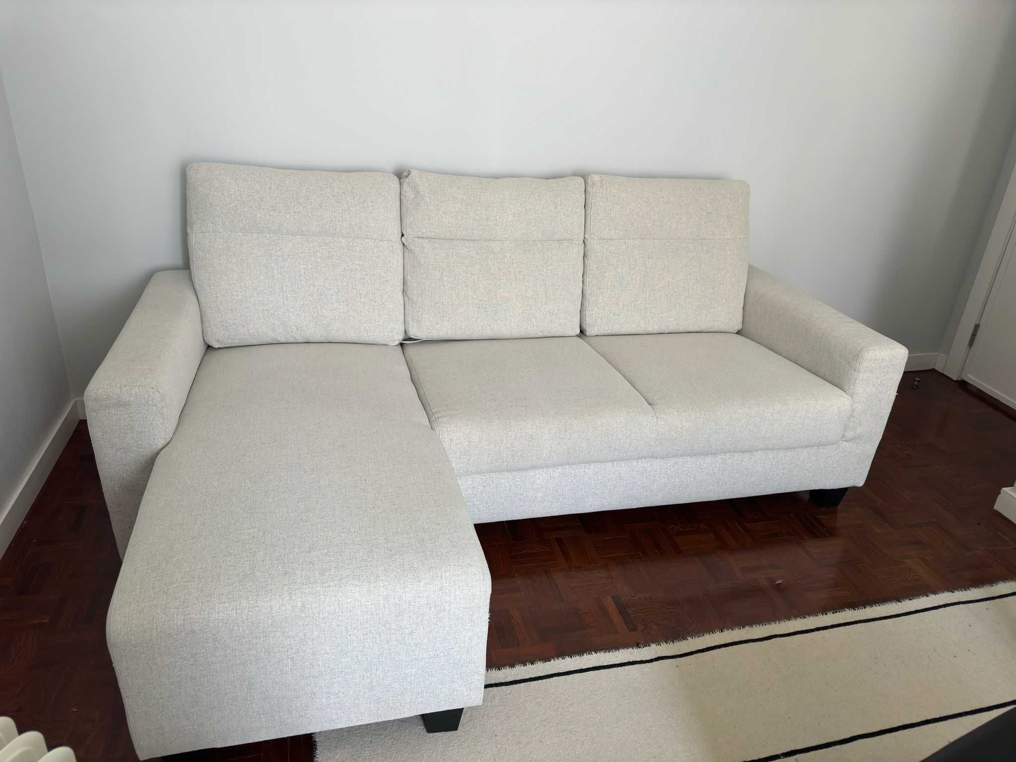 Sofá IKEA 3 lugares c/chaise longue-Bollstanas - Póvoa de Santo Adrião