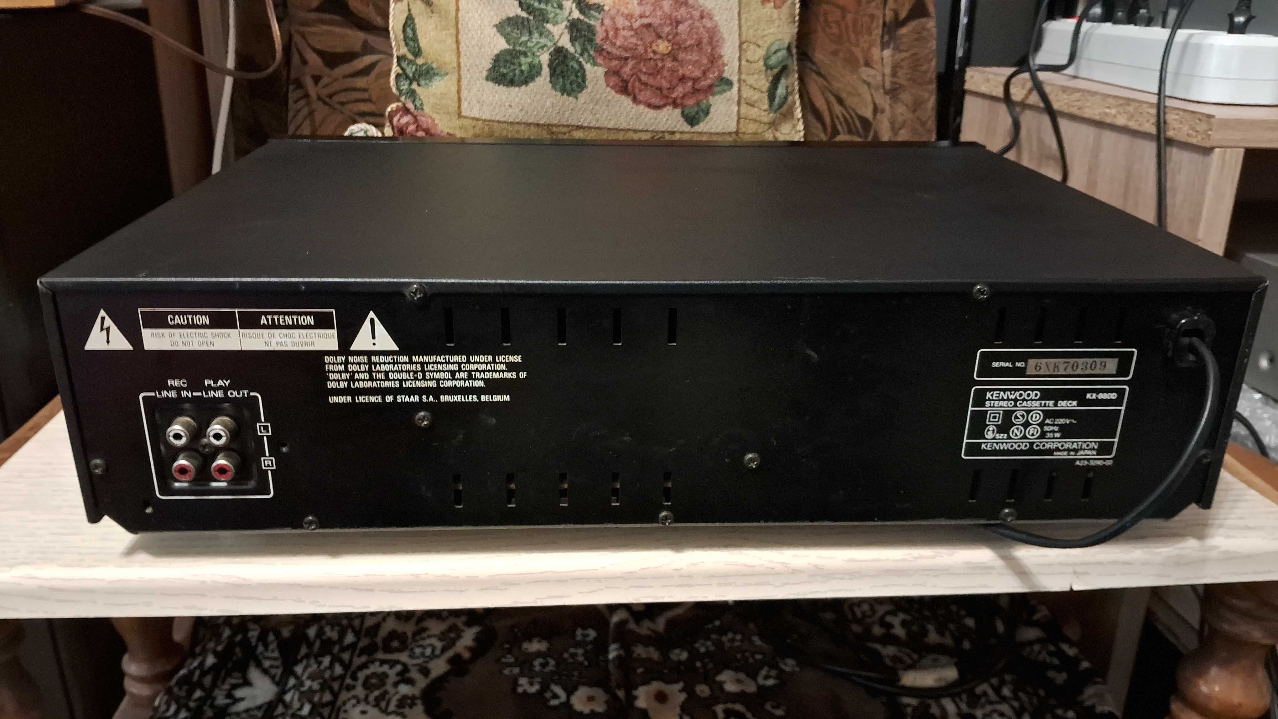 Kenwood KX-880D касетна дека, Direct Drive, аморфна головка.