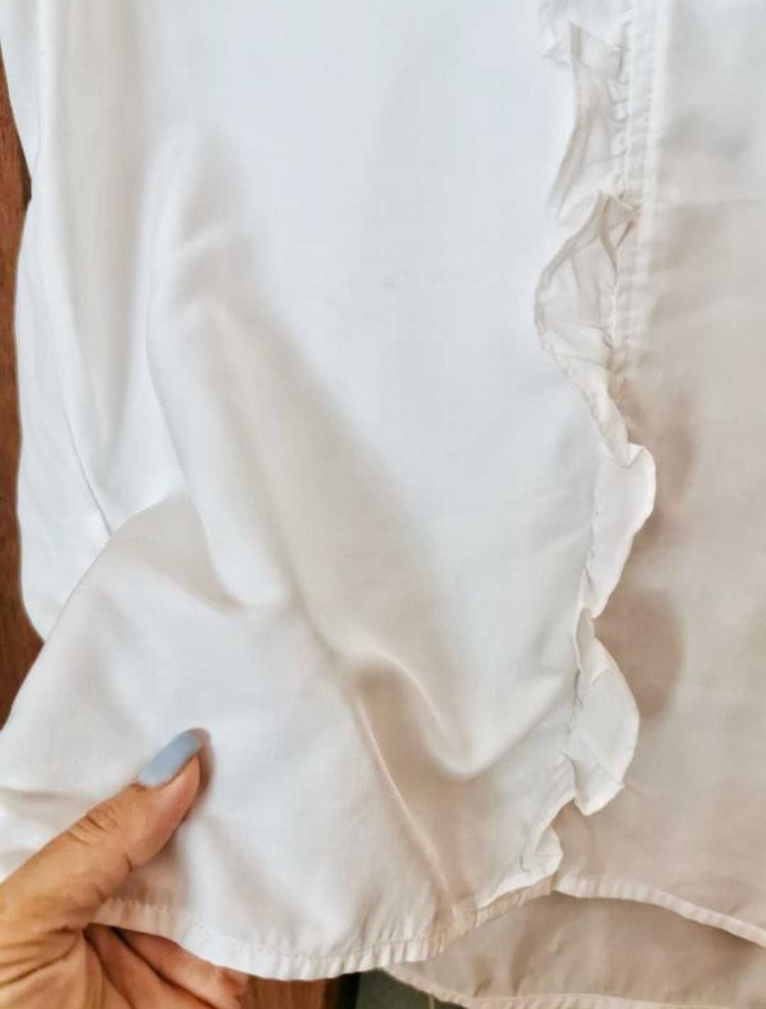 Белая блуза Нарядная с рюшами