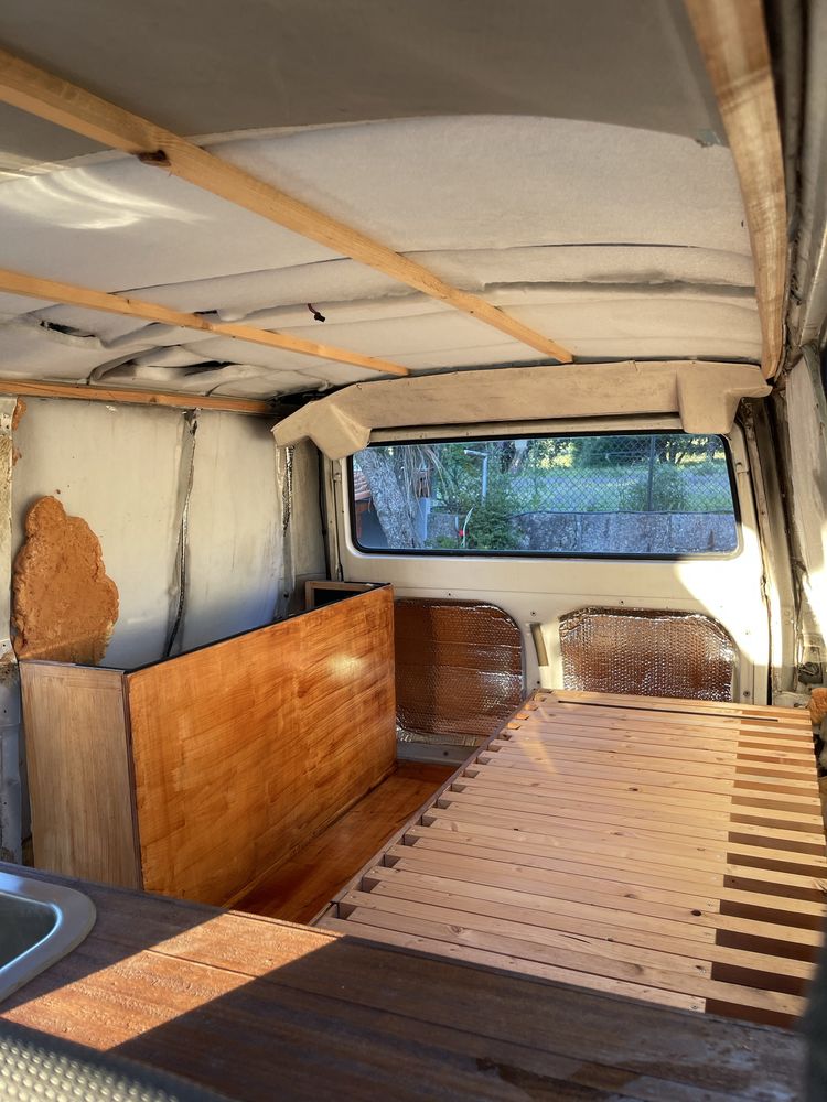 Cama Extensível DIY com Colchão Projeto Camper Van (Ford Transit MK2)