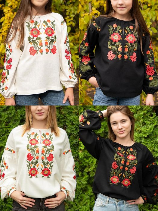 Вишиванка для дівчинки жіноча 116 122 128 134 140 146 158 S M L XL 3XL