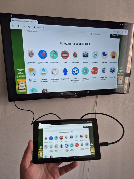 Nextbook планшет 8" IPS 4 ядра Intel,є HDMI 2gb RAM, не працює тач