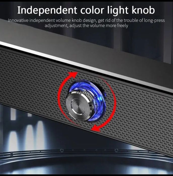 Mini Soundbar, Coluna Bluetooth e aux 3.5mm (Novo)