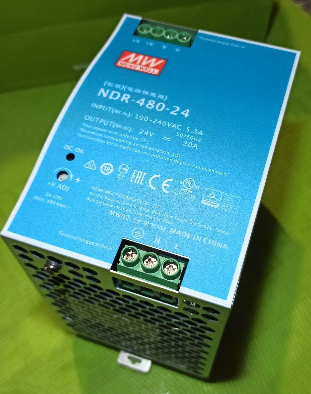 Блок живлення MEAN WELL NDR-480-24 20А 24V DC 480W