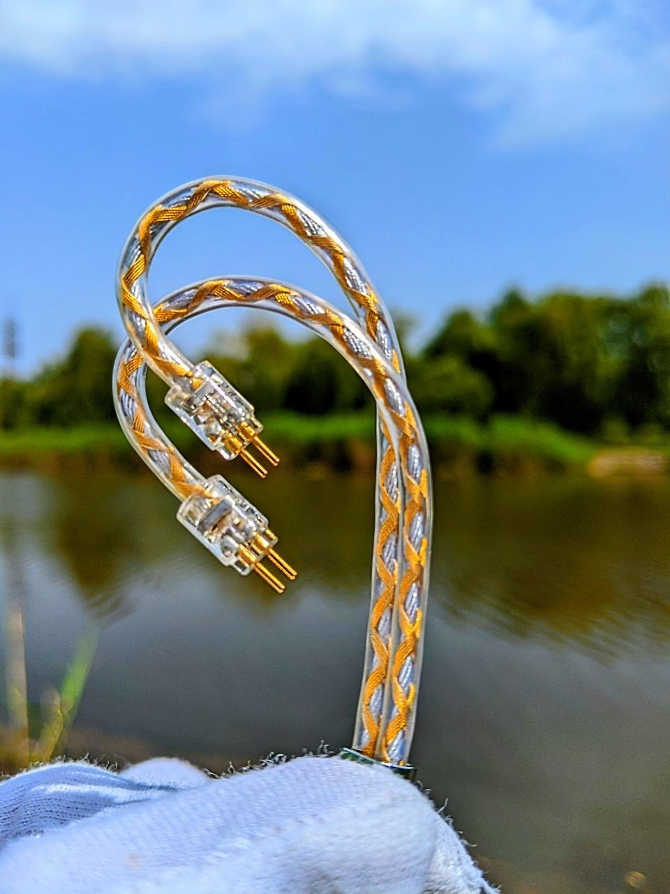Кабель mmcx 2pin 0.78 type6 монокристаллическая медь , масло, позолота