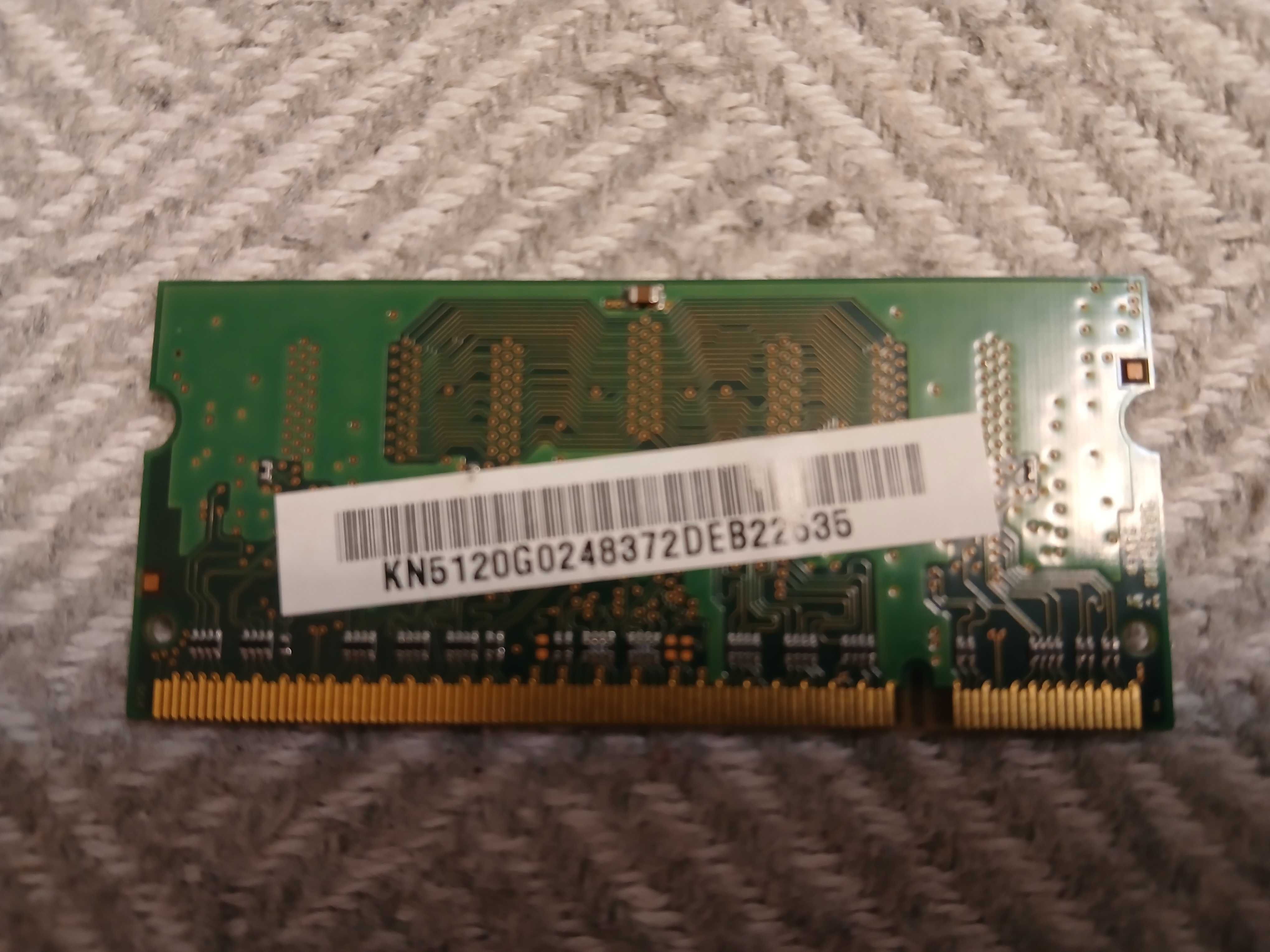 Оперативная память для ноутбука PC2-5300S-555-12 на 512Мb  рабочая .