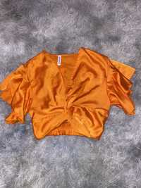 Вкорочений топ/блузка оранжевого кольору