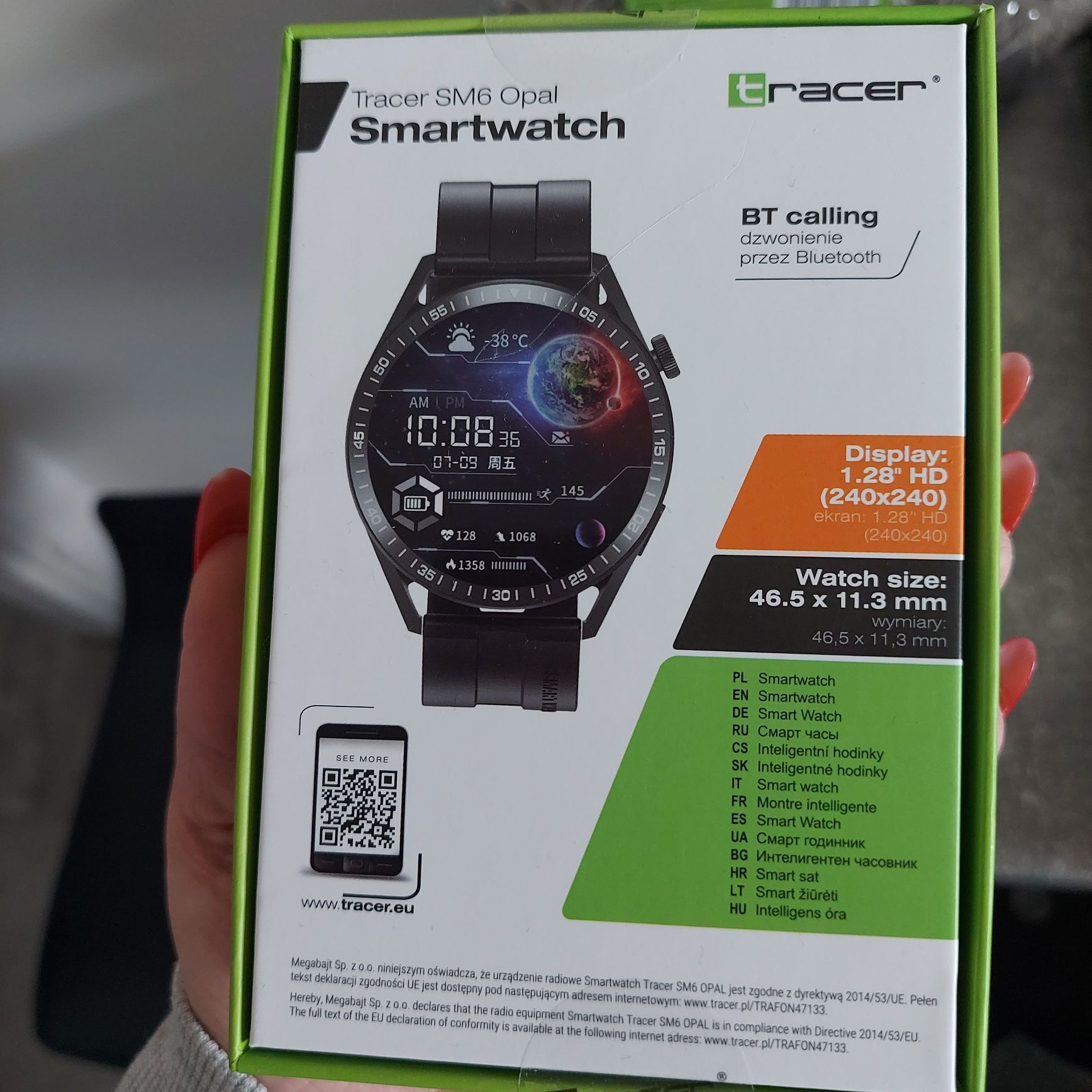 Smartwatch tracer sm6 opal
SMARTWATCH SM6 OPAL, WODOODPORNY, CZARNY
Sm