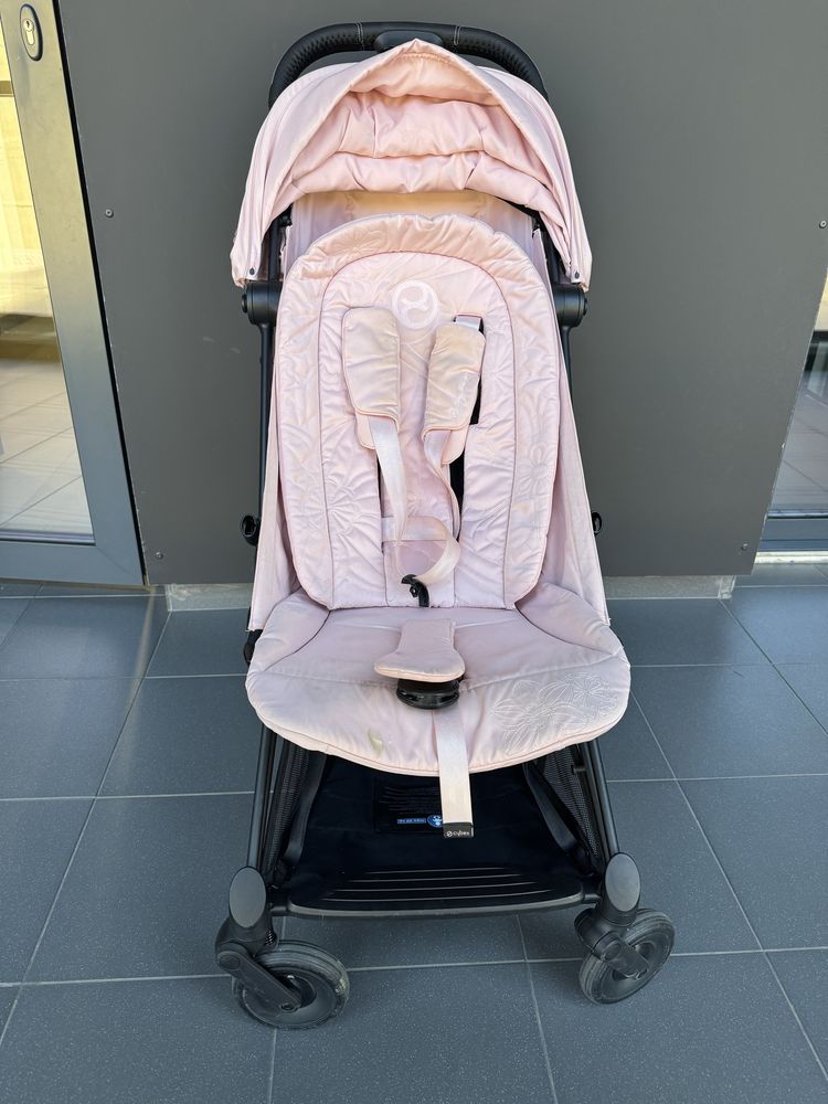 Cybex coya simply flowers pink шасси black matt