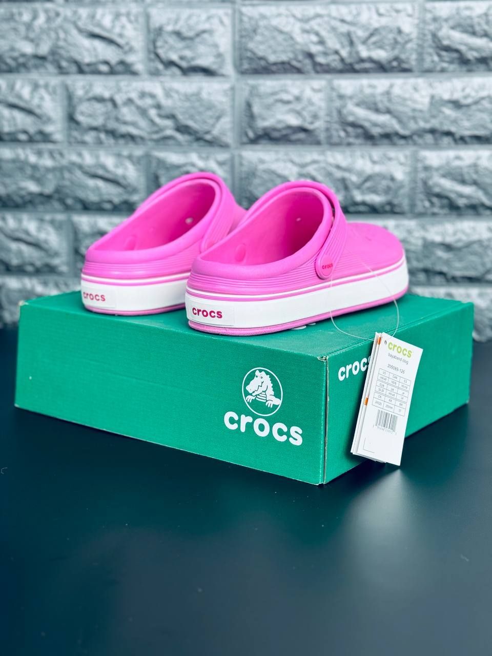 Женские Шлепанцы Crocs Розовые Шлепанцы Кроксы