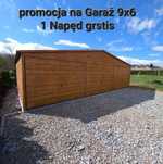 Wiata garażowa garaż 9x6 dwuspad profile zamknięte PROMOCJA ZADZWOŃ