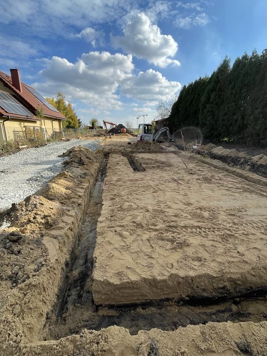 Wynajem koparki, minikoparki, usługi prace ziemne