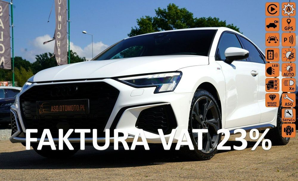 Audi A3 S LINE skóra KAMERA virtual cockpit sam parkuje NAWI automat F1 MATRIX