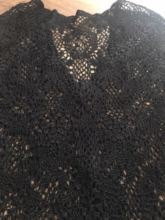 Przepiekny recznie wykonany na szydełku sweter swetr pulower handmade