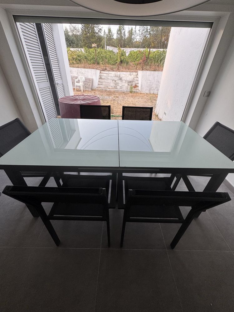 Conjunto Mesa Jantar extensivel 6/8pax