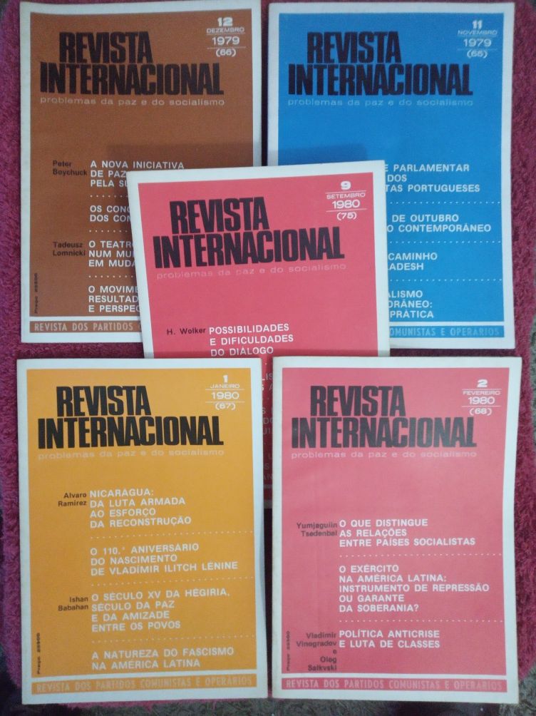 40 edições da REVISTA INTERNACIONAL anos 70 e 80