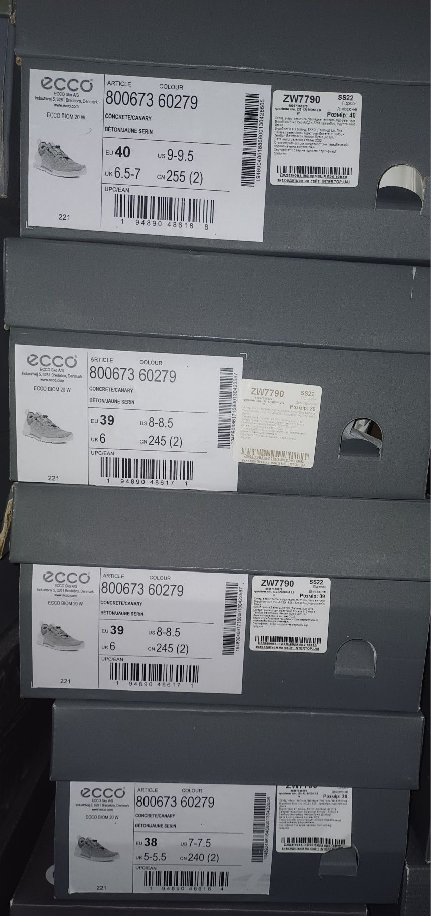 Кросівки для міста ECCO Biom 2.0 80067360279 розмір 38 Оригінал