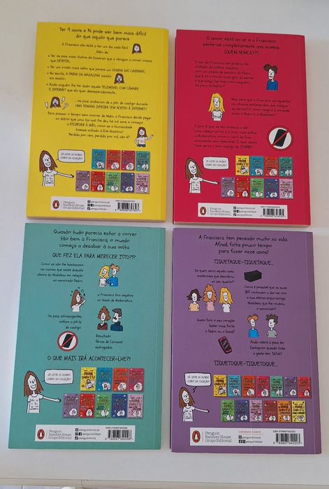 Coleção de livros, "Diário de uma miúda como tu": 1,4,5,6,8,9,10,11