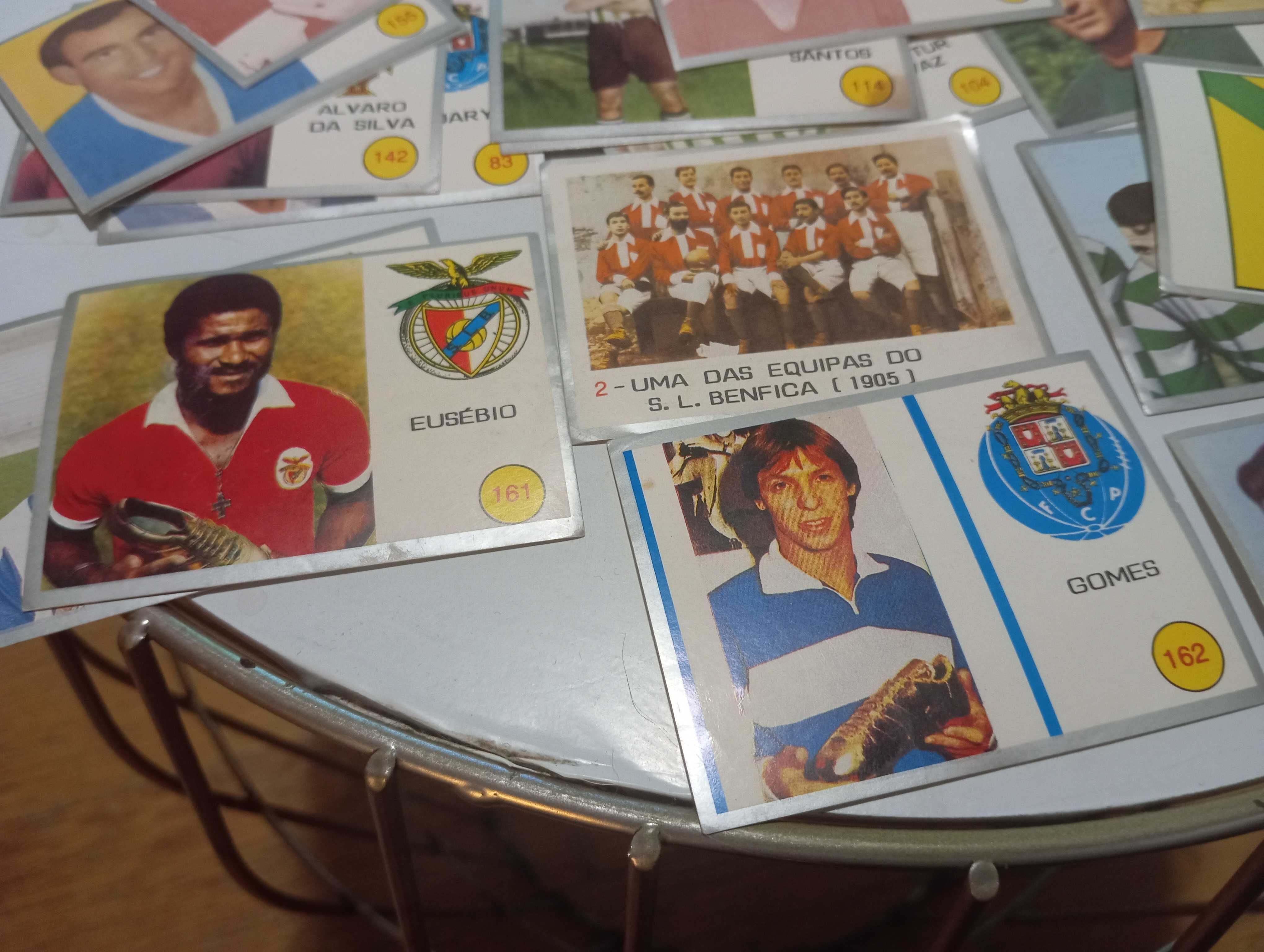 Cartas de coleção antiga, futebol