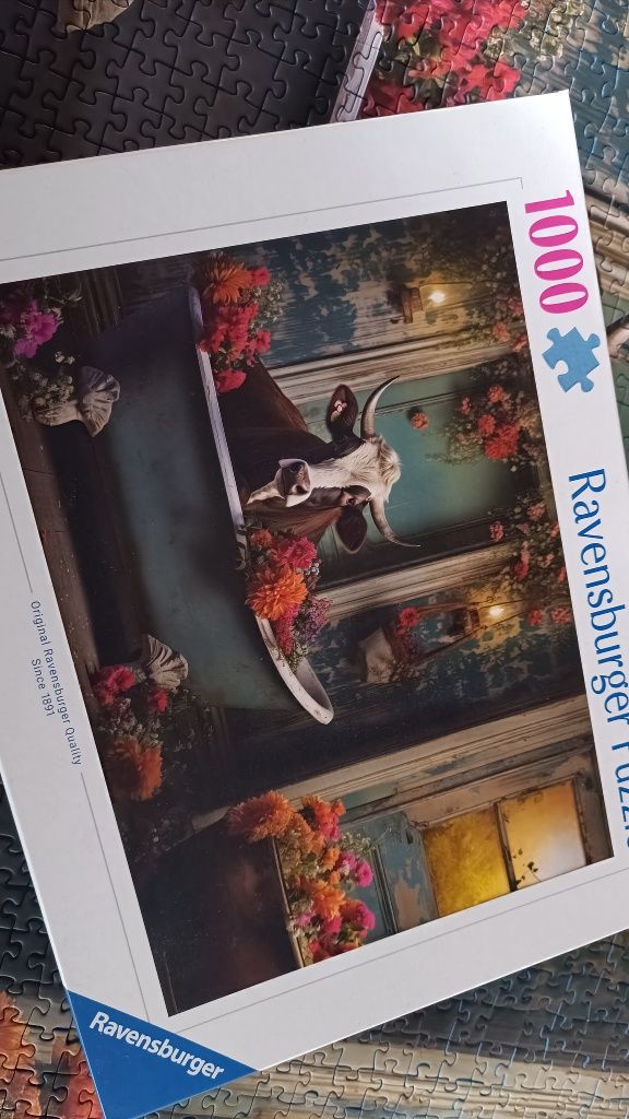 Puzzle Ravensburger 1000 elementów krowa