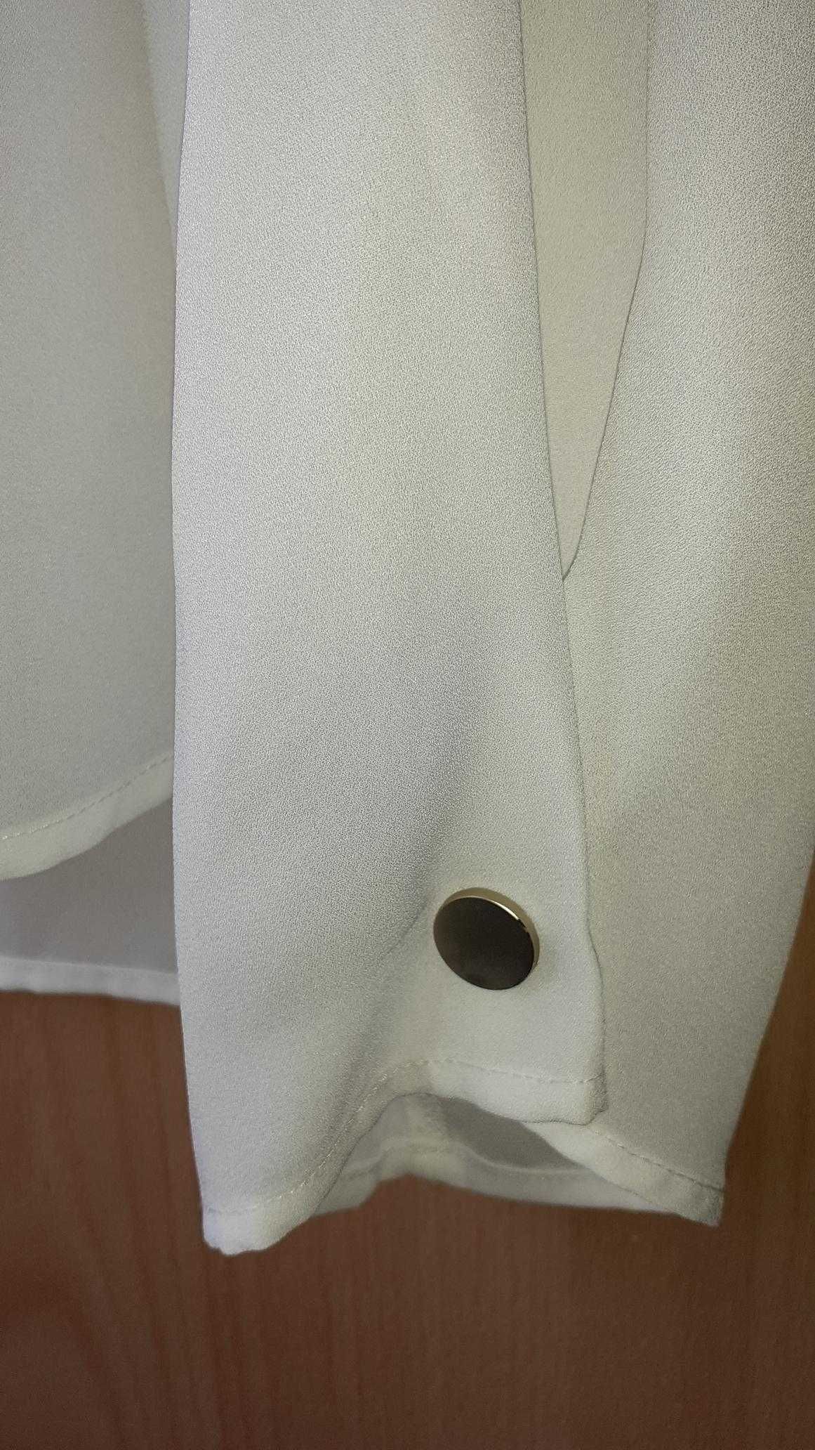 Blusa branca manga comprida M cortefiel