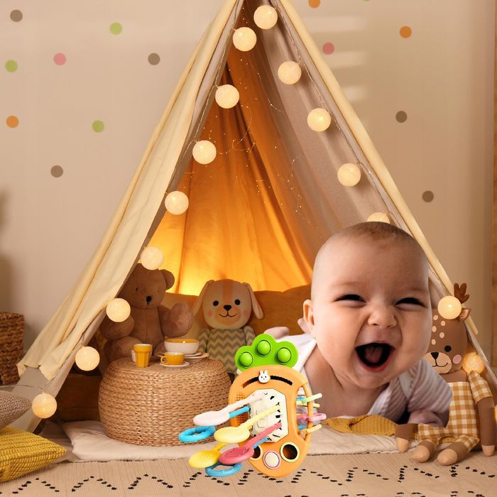 Zabawka Gryzak Montessori Sensoryczna Antystresowa Dla Niemowląt