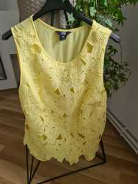 Koronkowa żółta bluzka