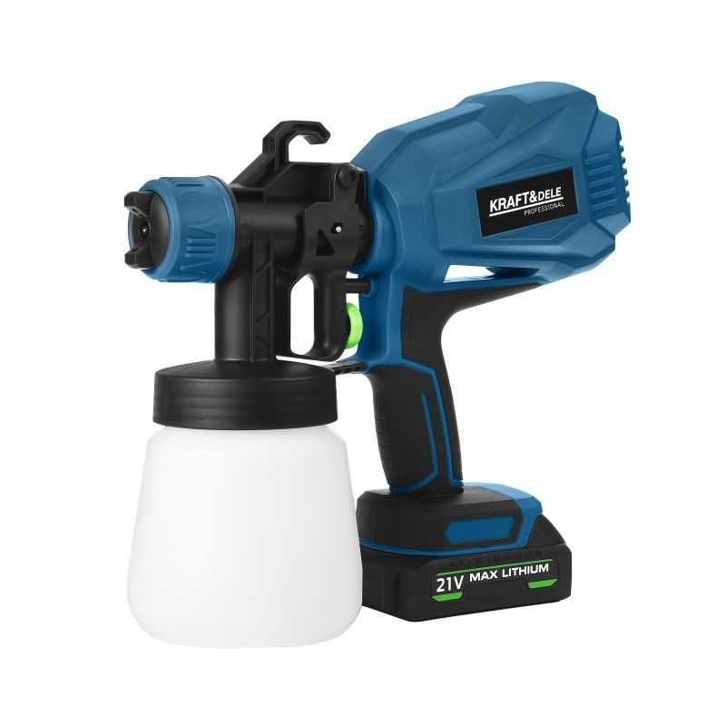 PISTOLET NATRYSKOWY akumulatorowy 21V 2000mAh pojemnik 800 ml KD5481