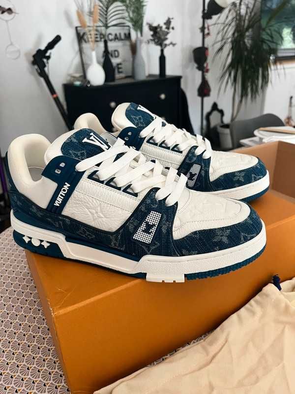 Louis Vuitton LvTrainerBlue Oryglnał Nowe Trampki 44