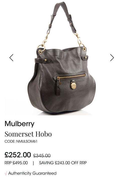 Сумка хобо Mulberry оригінал