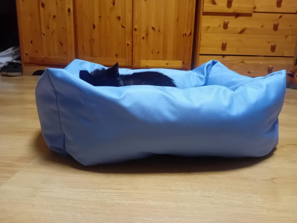 Niebieskie legowisko dla kota psa poduszka wodoodporne handmade
