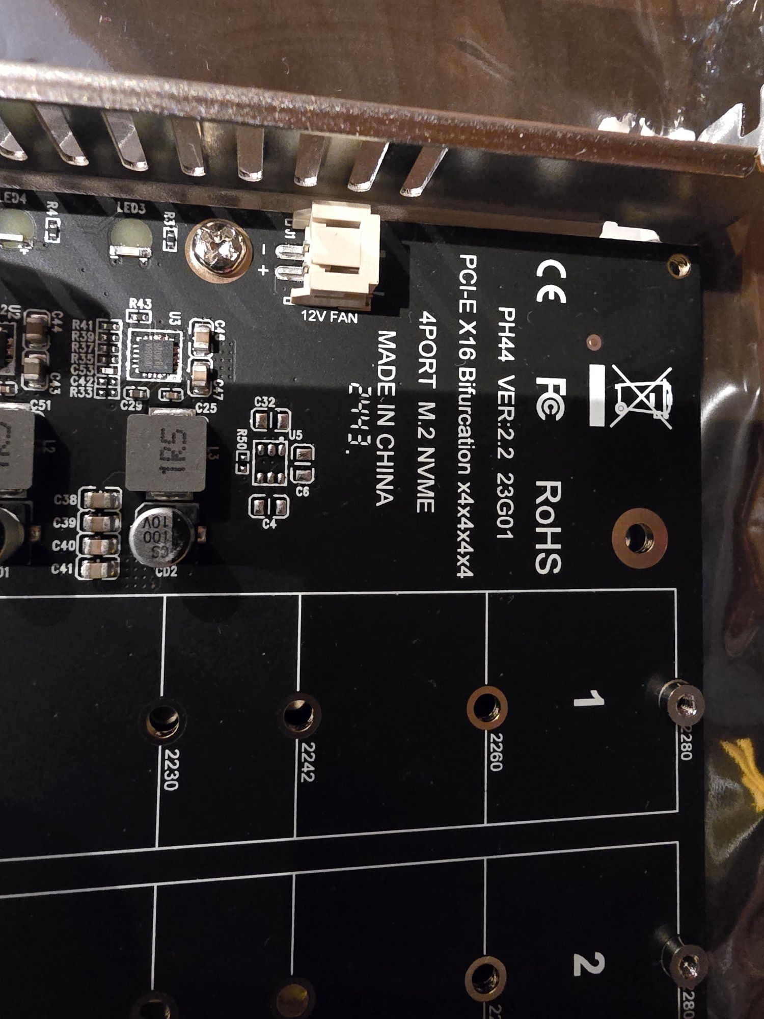 Adapter m. 2 nvme SSD do PCI-E x16