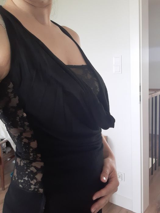 Damski kombinezon z koronką i odkrytymi plecami 36