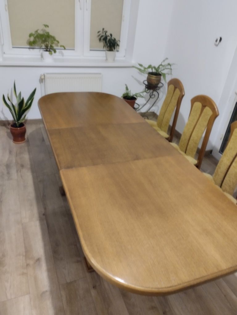 Stół dębowy+krzesła