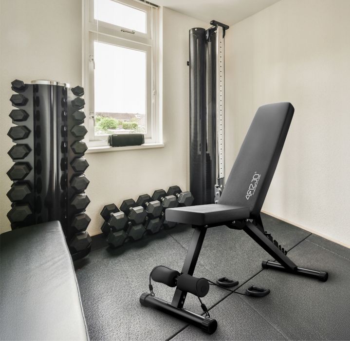 Ławka Ławeczka Treningowa do Ćwiczeń Regulowana Składana Prosta Skośna