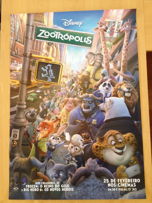 Poster original do filme Zootrópolis (portes incluídos no preço)