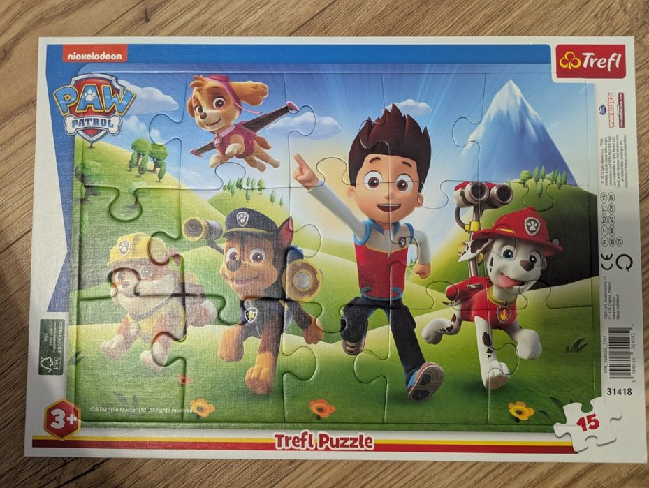 Zestaw puzzli 3+ 4+ dla chłopca