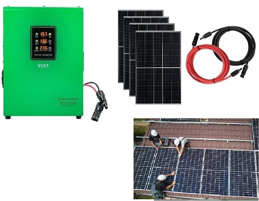 Zestaw solarny fotowoltaiczny do grzania wody 2KW z mocowaniem
