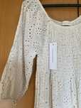 Vestido Bege Bordado Ingles Novo