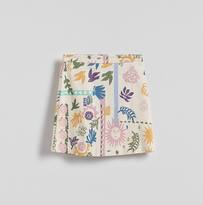 Літня коротка спідниця з принтом RESERVED нова з біркою