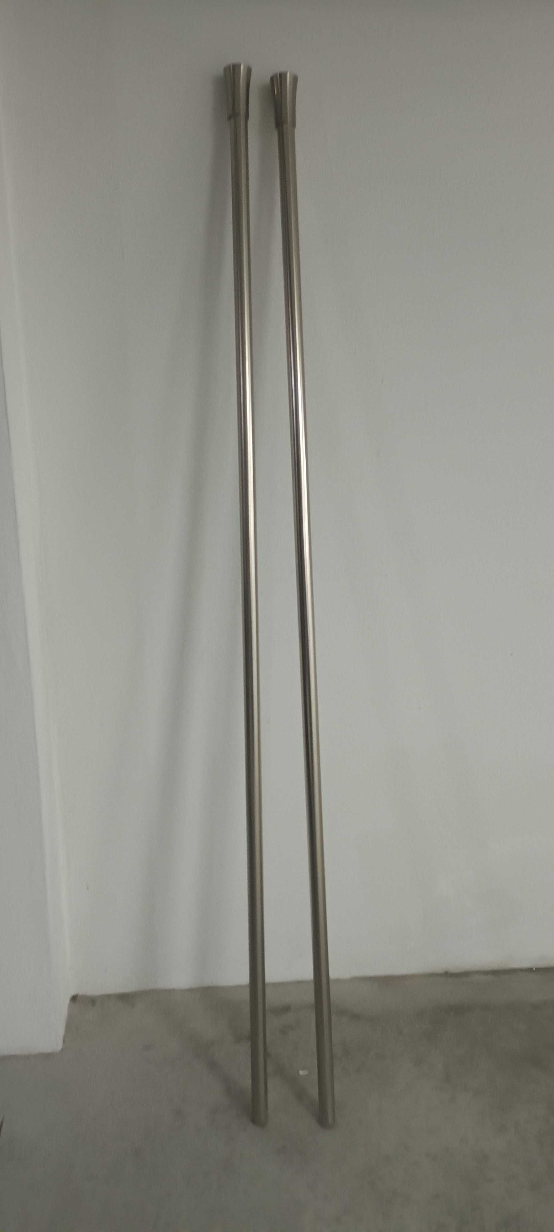 conjunto de 2 varões inox