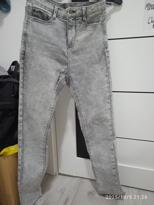 Джинси скіні, лосини сірі 34