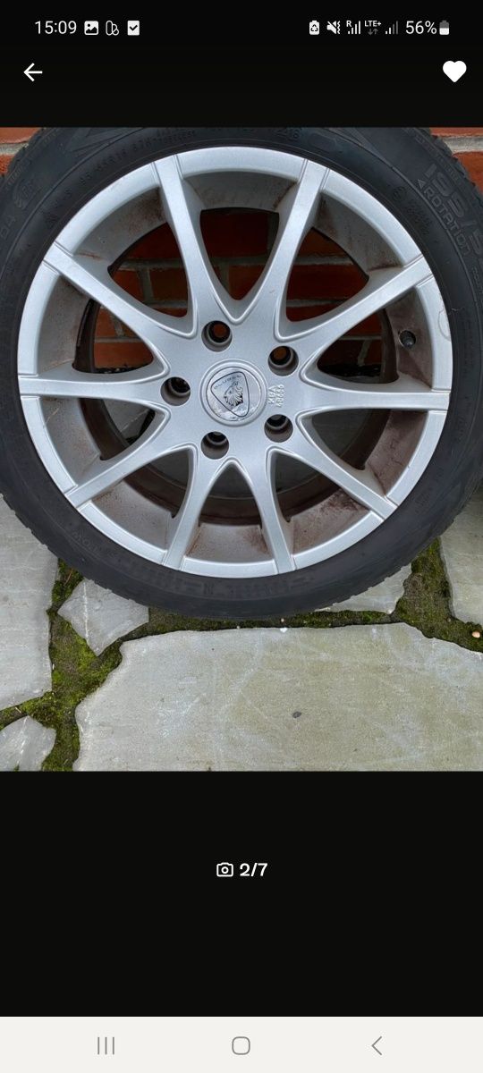 4x alufelgi rozstaw  5x120  plus opony zima, Nokian 195/55 R 16 450 zł