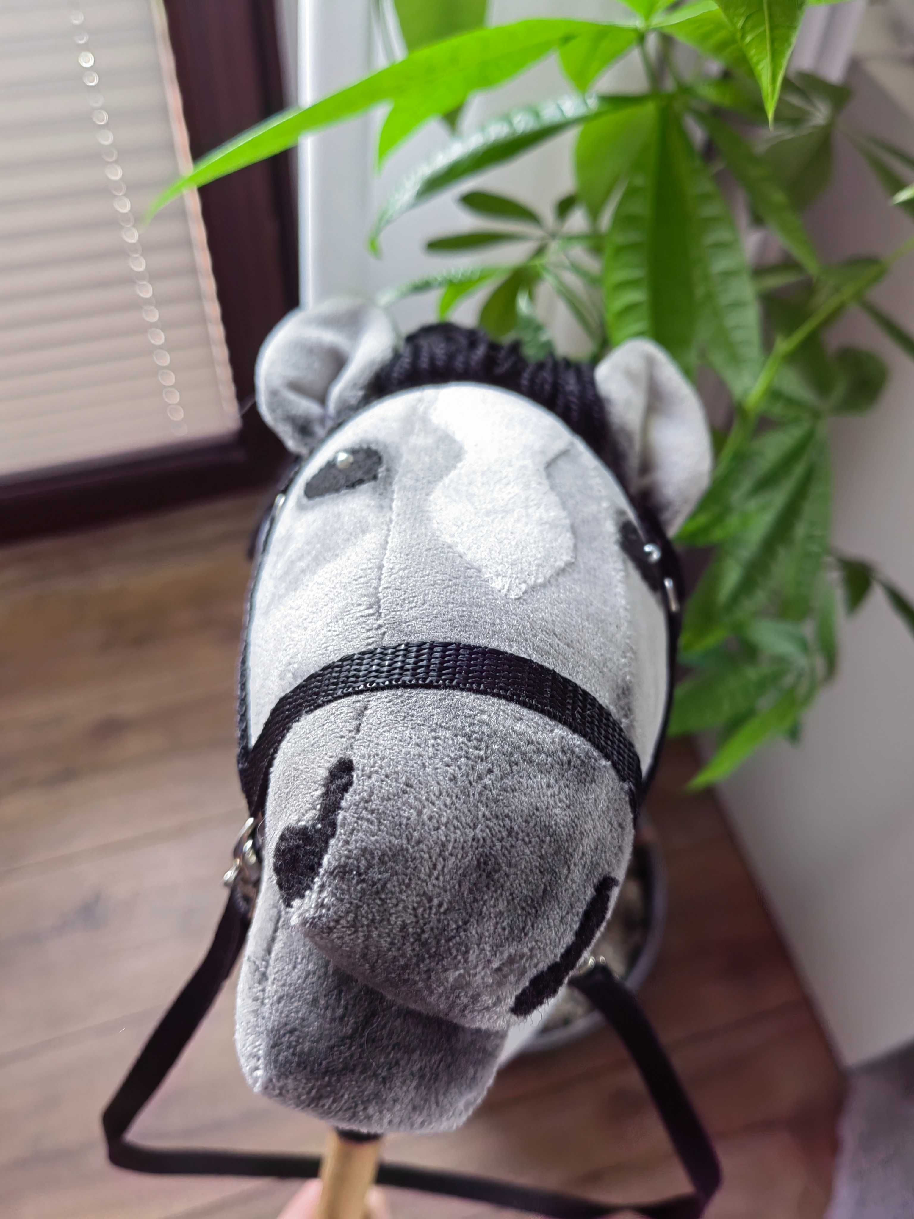 Hobby Horse na kiju śliczny konik szary Tanio