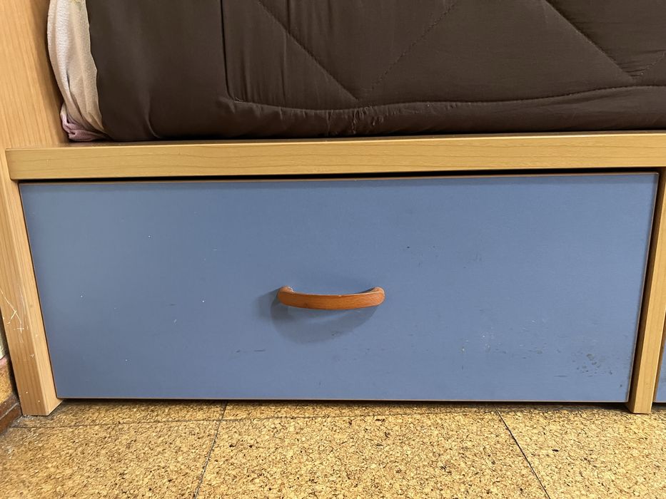 Cama Solteiro com 3 gavetas