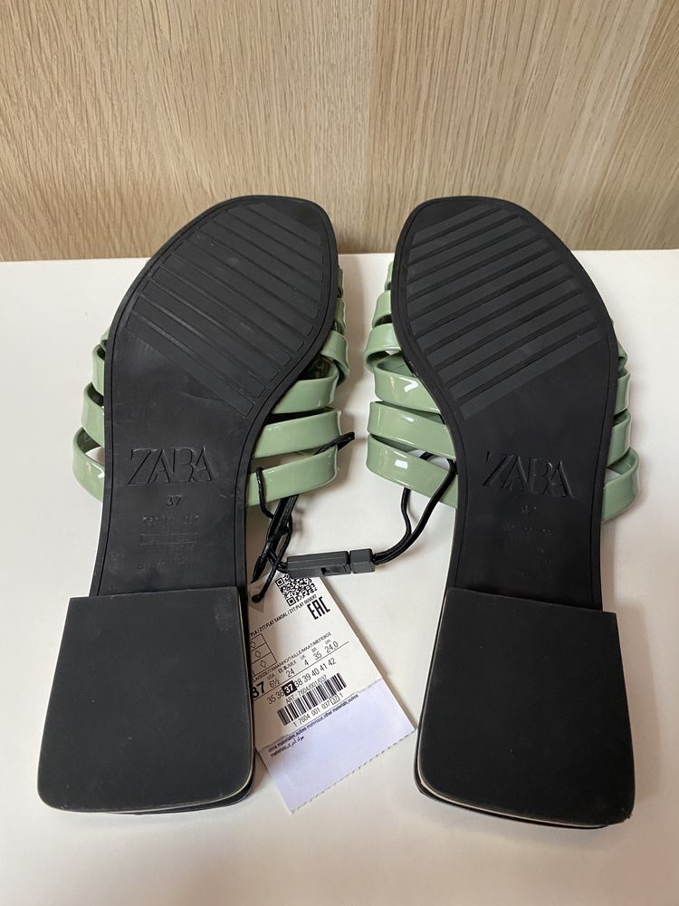 ZARA | Chinelos sandalias verdes 37 (novas)