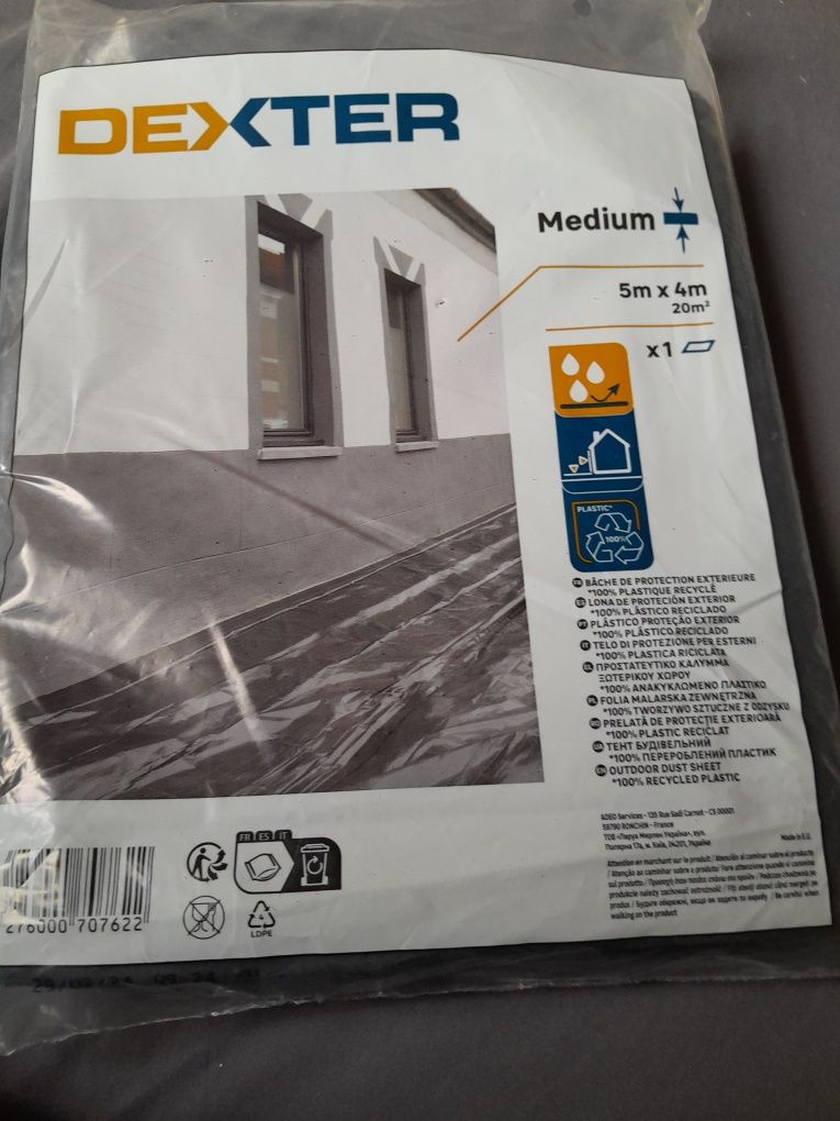 Folia malarska zewnętrzna MEDIUM 5 x 4 m DEXTER